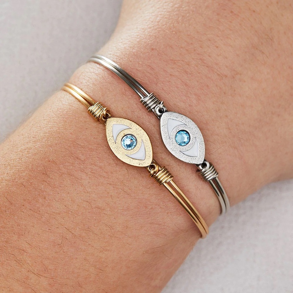 Luca + Danni Silver Evil Eye Bracelet
